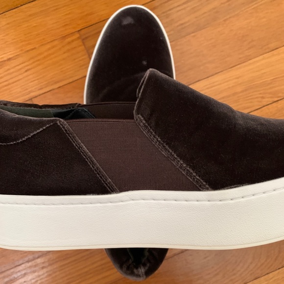 Vince Brown Velvet Size 8.5 Platform Sneakers - Picture 5 of 5